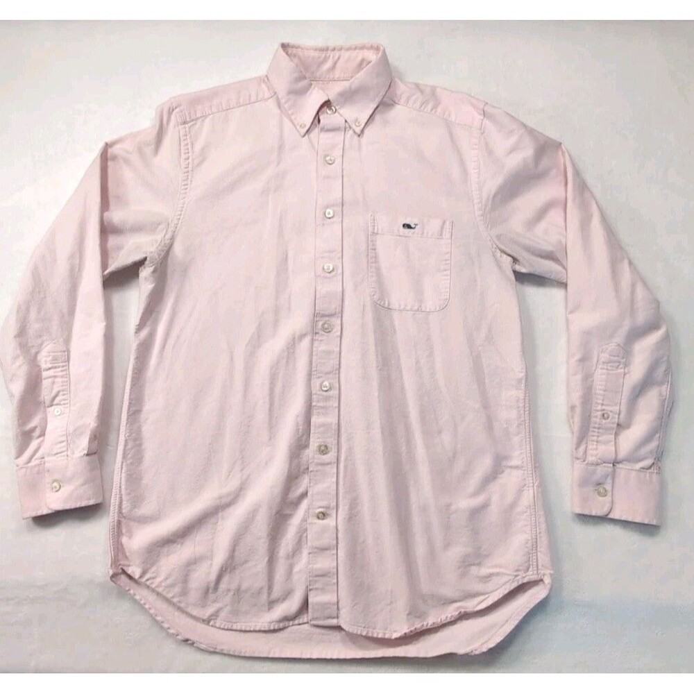 Vineyard Vines by Shep & Ian Shirt Mens Pink Medium Slim Fit Tucker Button Front - Picture 1 of 16